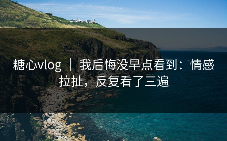糖心vlog | 我后悔没早点看到:情感拉扯,反复看了三遍
